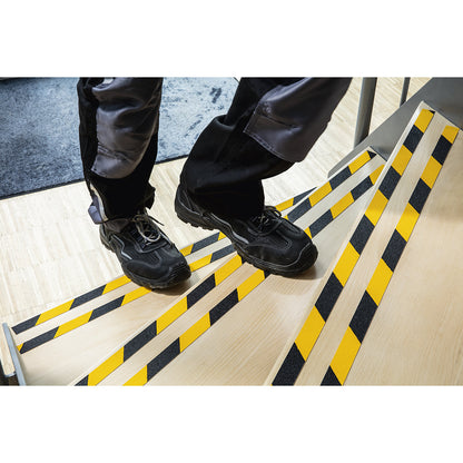DURALINE® GRIP non-slip tape, LxW 15 m x 25 mm, yellow/black.