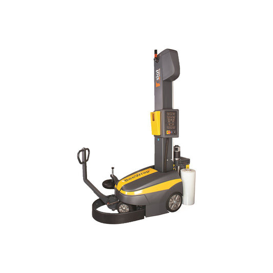 BeeWrap+ pallet wrapper, mobile stretch machine, pallet height 2600 mm, with 240% powered pre-stretch.