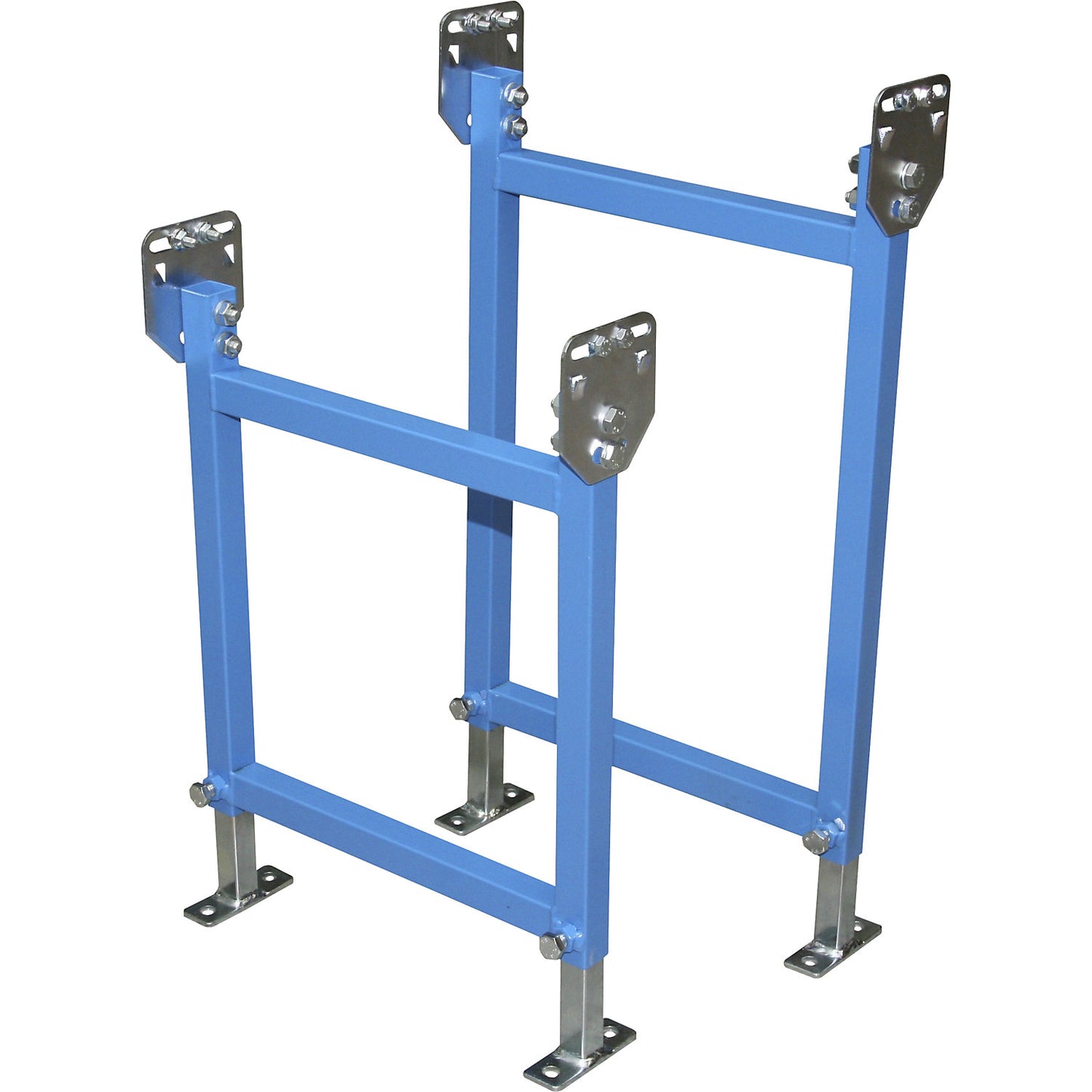 Support, for light-duty roller conveyors, zinc platedof, track W 600 mm, H 680 - 1100 mm.