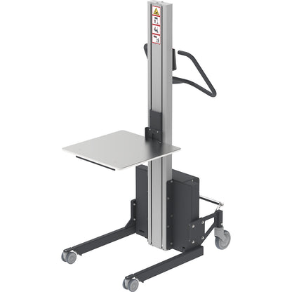 Minilift, steel platform 500 x 500 mm, lifting range 1600 mm, lifting range 1220 mm, max. load 125 kg.