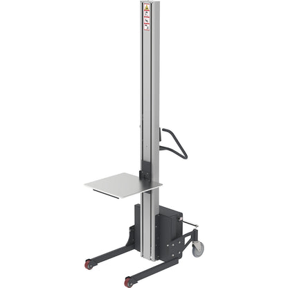 Minilift, steel platform 500 x 500 mm, lifting range 1600 mm, lifting range 2000 mm, max. load 180 kg.