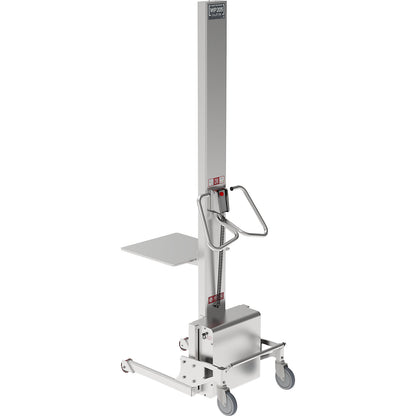 Minilift, stainless steel platform 500 x 500 mm, lifting range 2000 mm, max. load 180 kg.