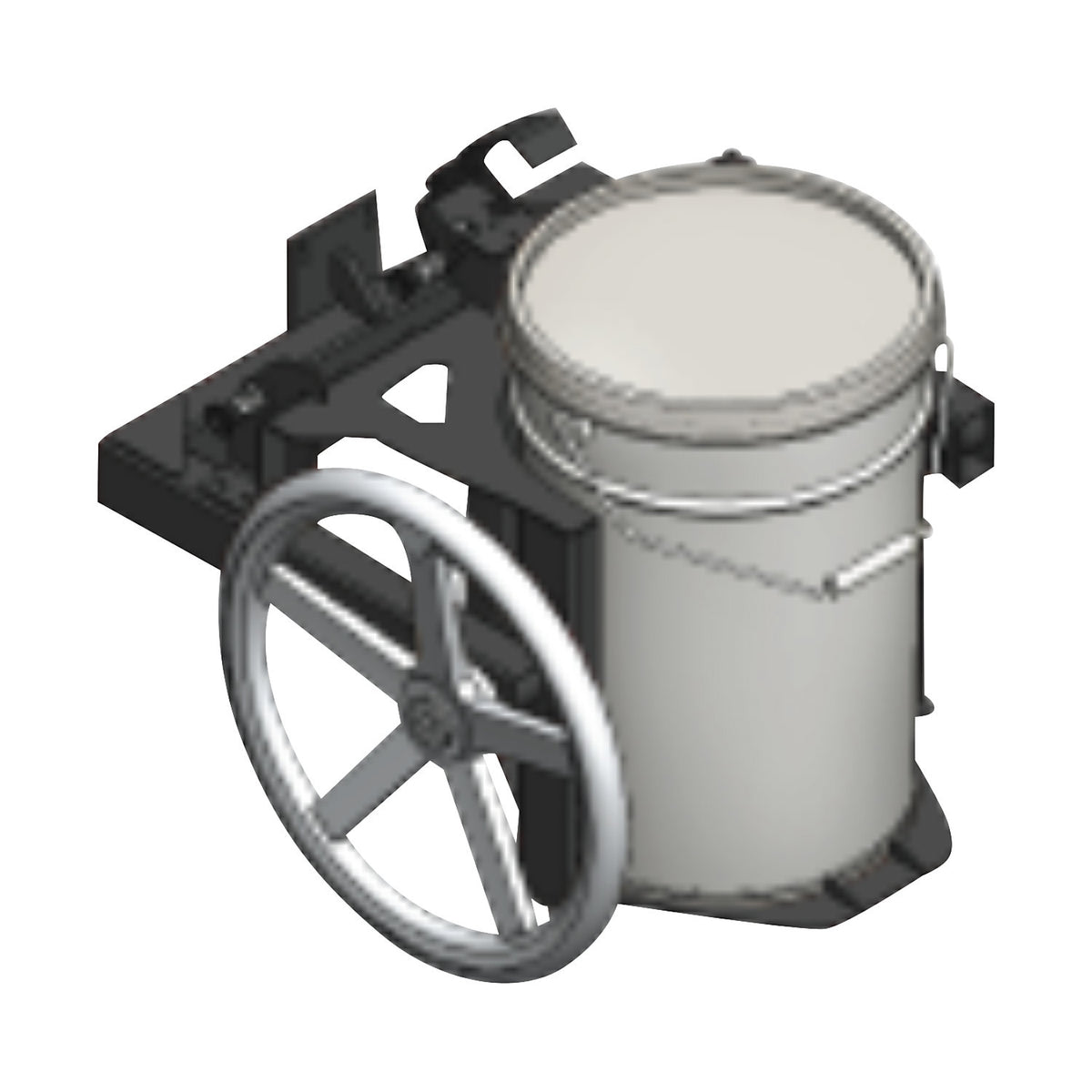 Drum positioner WP 130 Jolner, grey, max. load 80 kg, stainless steel.