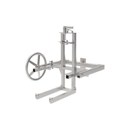 Drum positioner WP 130 Jolner, grey, max. load 80 kg, stainless steel.