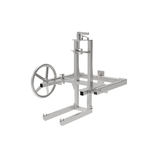 Drum positioner WP 130 Jolner, grey, max. load 80 kg, stainless steel.