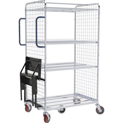 Order picking trolley, LxW 940 x 670 mm, 3-sided.