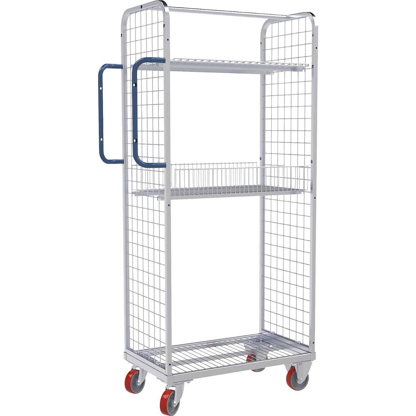 Order picking trolley, LxW 680 x 415 mm, 3-sided.