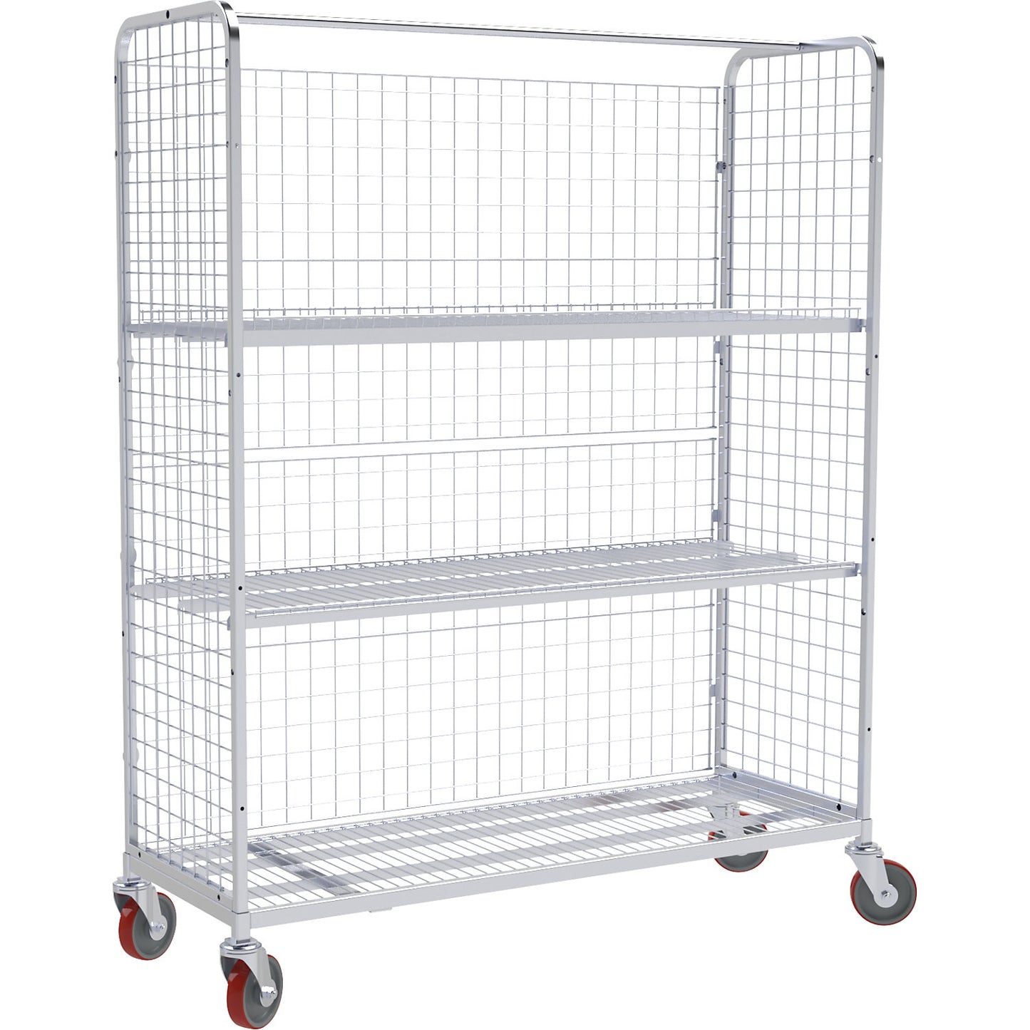 Order picking trolley, LxW 1340 x 510 mm, 3-sided.
