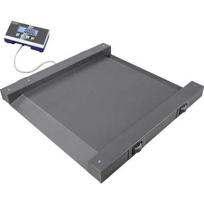 Drive-through scale, steel, weighing range max. 600 kg, scale division 200 g.