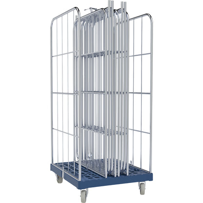 Roll container with plug-in system, max. load 500 kg, 2-sided, height 1530 mm.