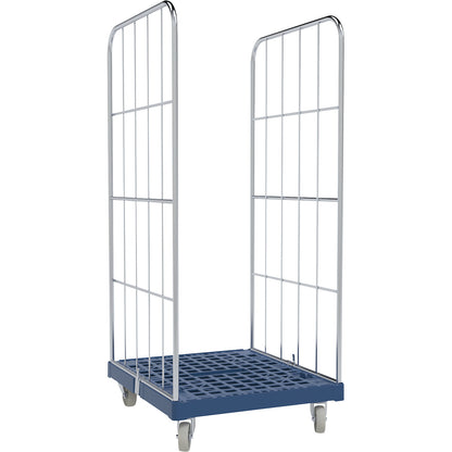 Roll container with plug-in system, max. load 500 kg, 2-sided, height 1530 mm.
