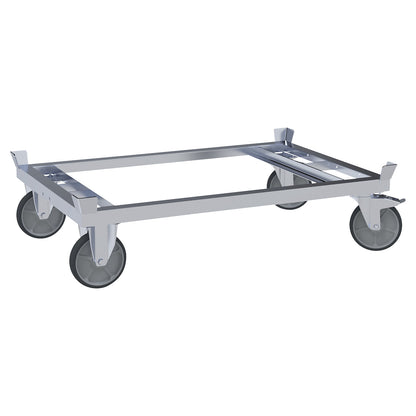 Pallet dolly, LxW 1200 x 800 mm, max. load 750 kg, TPE wheels.