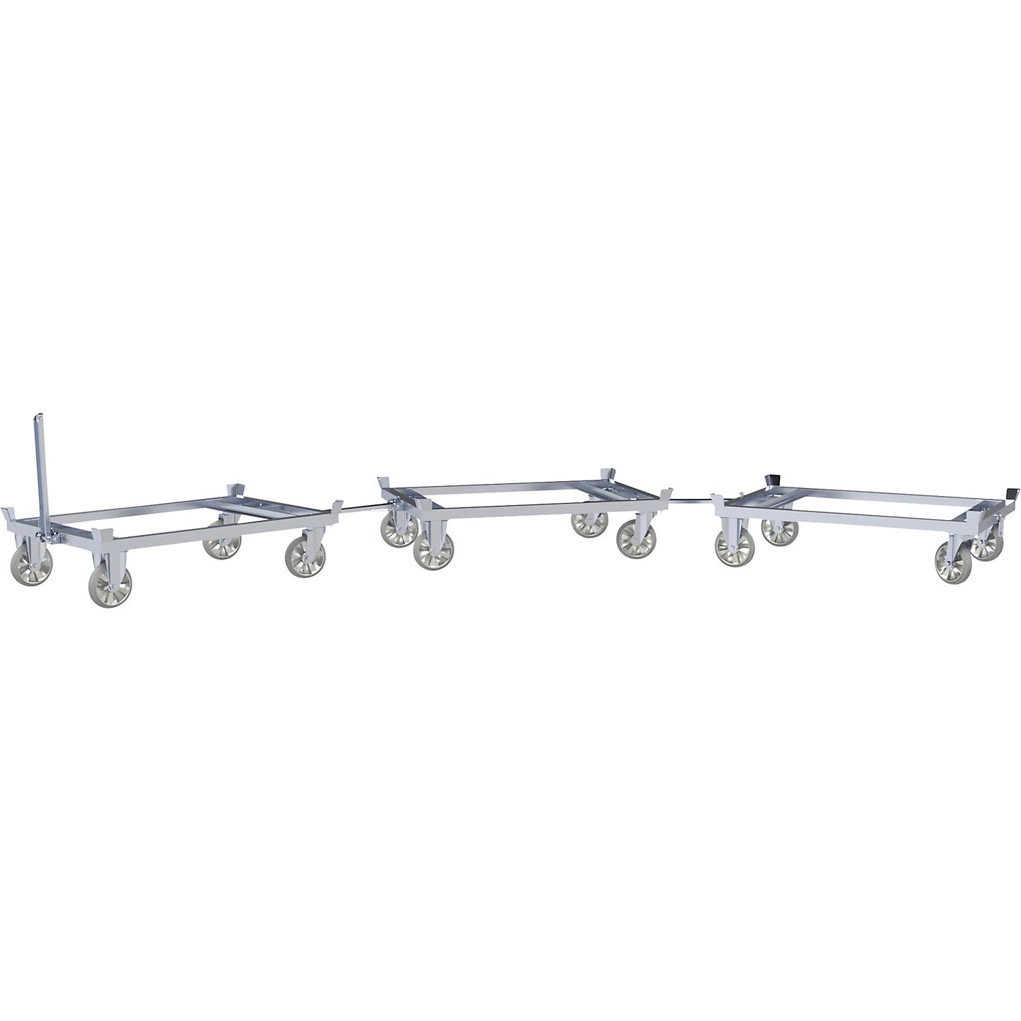 Drawbar and coupling set, for pallet dollies, screw-on.