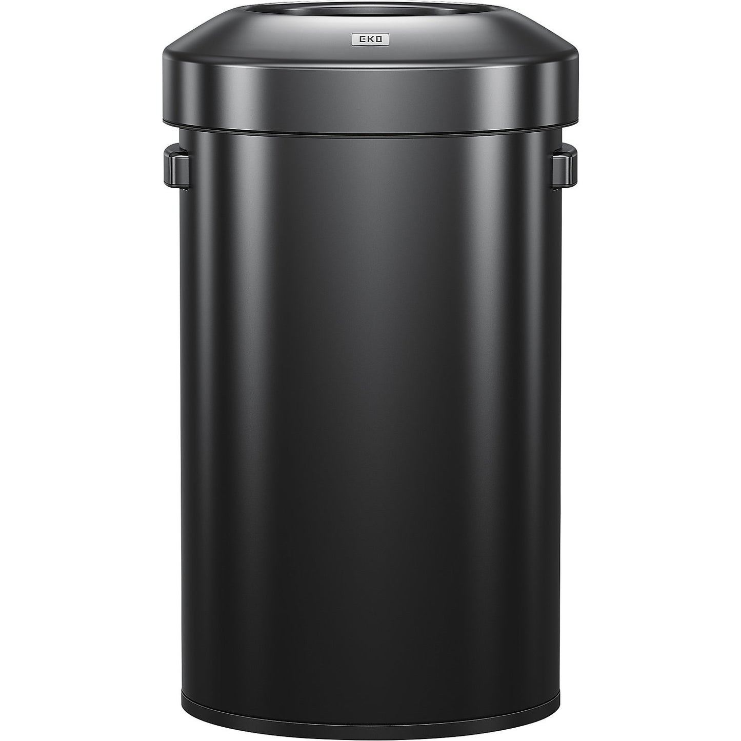 Stainless steel waste collector, open slot, in a black stainless steel finish, capacity 60 l, HxØ 667 x 405 mm.