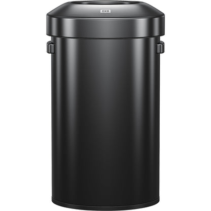 Stainless steel waste collector, open slot, in a black stainless steel finish, capacity 60 l, HxØ 667 x 405 mm.