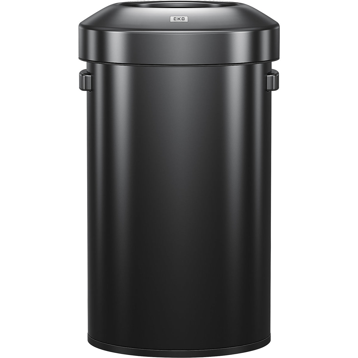 Stainless steel waste collector, open slot, in a black stainless steel finish, capacity 60 l, HxØ 667 x 405 mm.