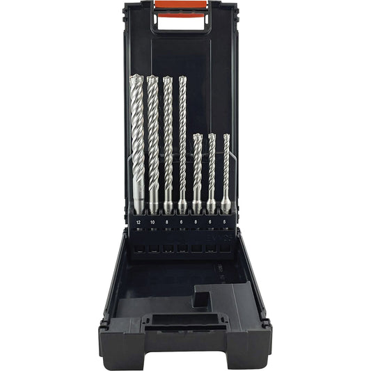 Hammer drill set ROCKET 7 SDS-plus, in plastic cassette, 7-piece.