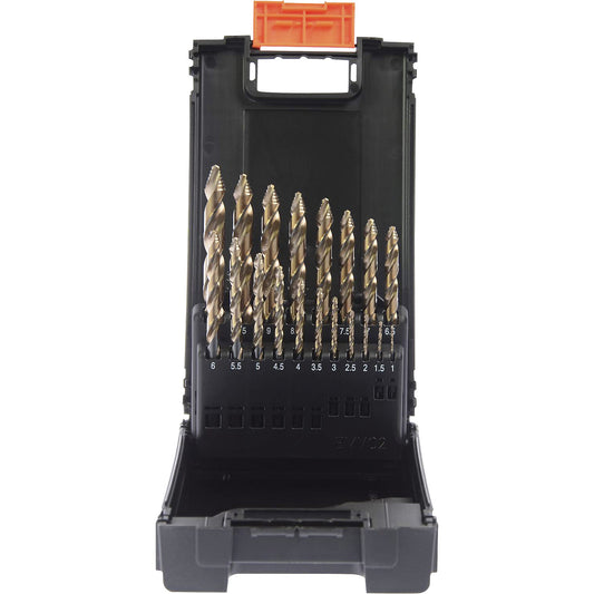 PROSTEP twist drill Set HSS-Co 5%, in cassette, 19 parts, Ø 1 - 10 mm.
