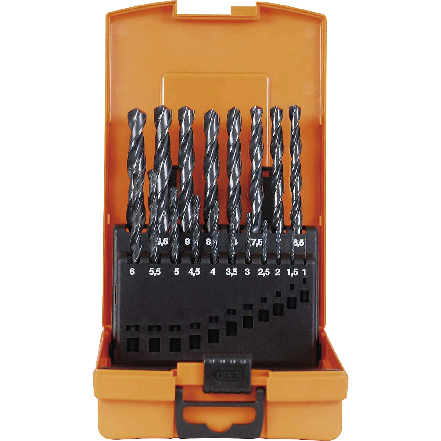 ECO HSS-R twist drill set, in plastic cassette, 19 parts.