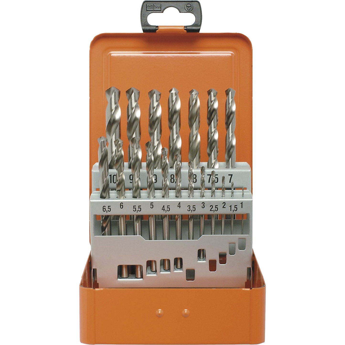 ECO HSS-G twist drill set, in a metal cassette, 19 parts.