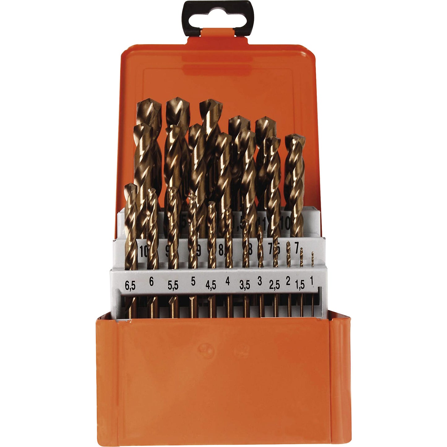 ECO HSS-Co 5% twist drill set, in a metal cassette, 25 parts.