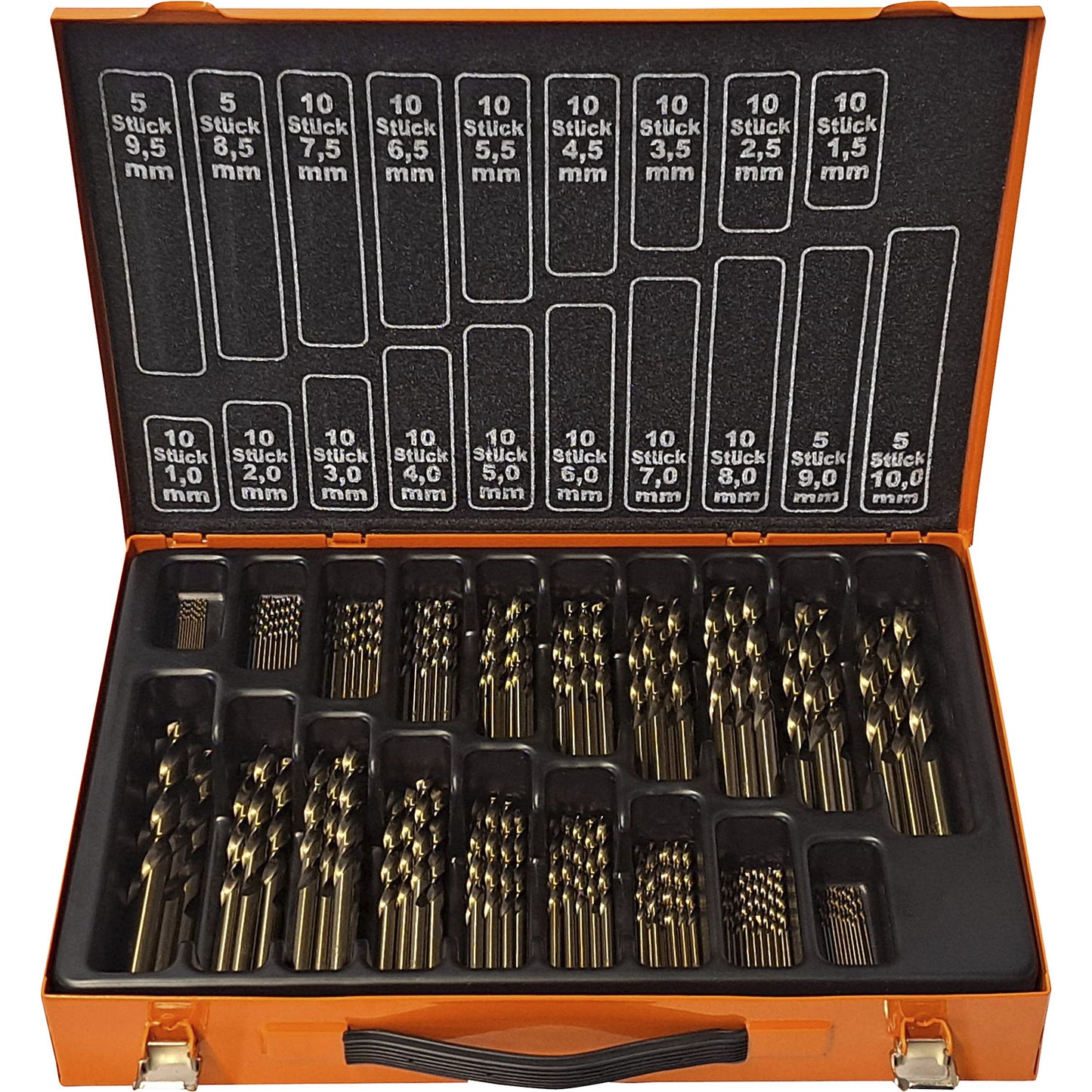 ECO HSS-Co 5% twist drill set, in metal magazine, 170 parts.