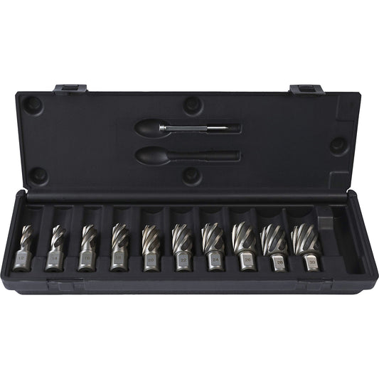 WELDON core drill set HSS-G, made of high-speed steel, 11 parts, 30 mm.