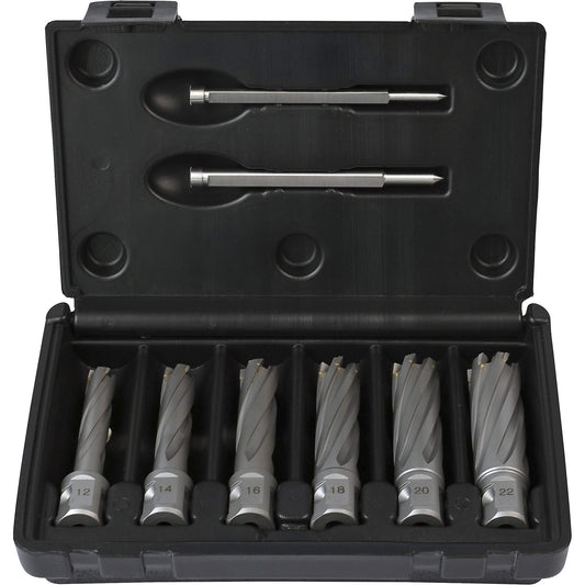 WELDON TCT core drill set, with carbide toothing, 8 parts.
