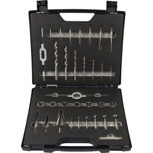 HSS-G metalworking set, in plastic case, 33 parts.
