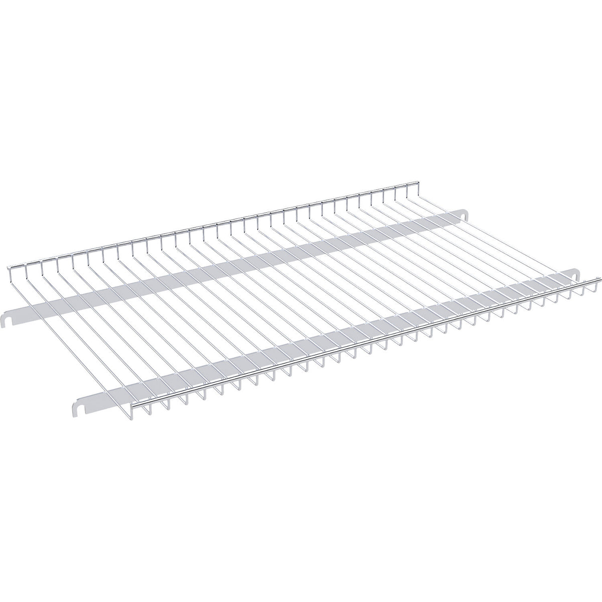 Wire mesh intermediate shelf, l x W 675 x 392 mm, for hooking in, with 20 mm upstand.