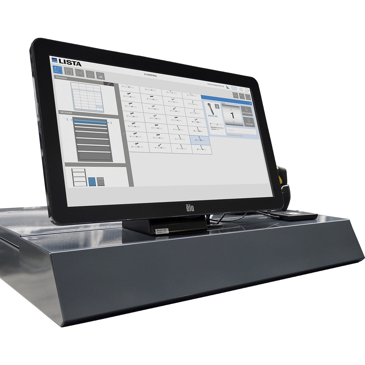 Warehouse management software E-Control, for E-Multicabinet, USB Classic.