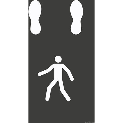 DURALINE® logistics floor marking stencil set, 9 designs, film WxH 100 x 58 mm.