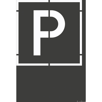 DURALINE® floor marking stencil set parking space, 6 motifs, film WxH 100 x 58 mm.