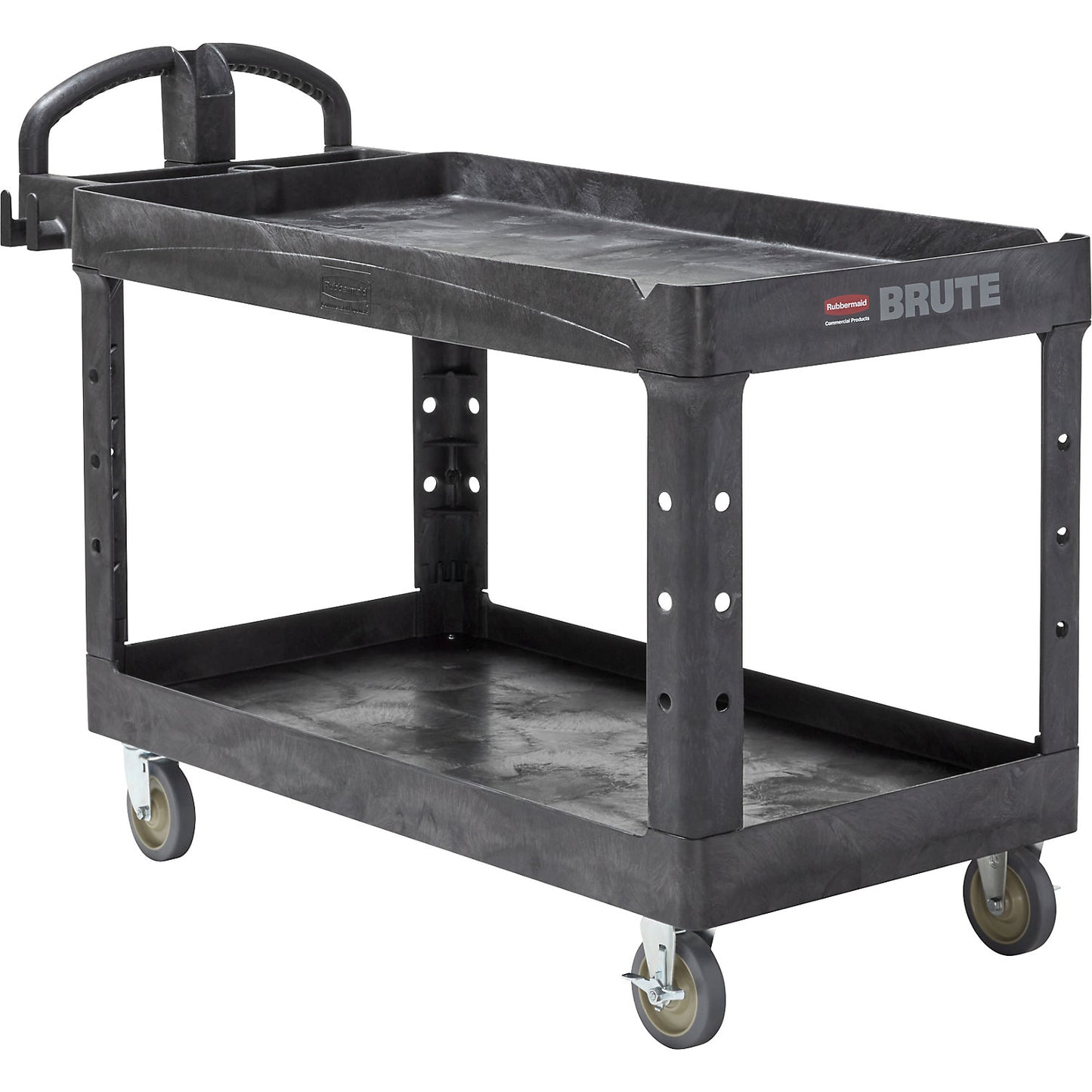 General purpose table trolley made of plastic, shelves with raised edges, LxWxH 1397 x 660 x 845 mm.