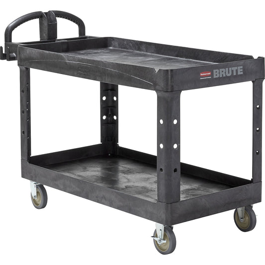 General purpose table trolley made of plastic, shelves with raised edges, LxWxH 1397 x 660 x 845 mm.
