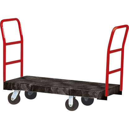 Heavy-duty platform truck, steel, powder coated, LxWxH 1219 x 610 x 1041 mm, max. load 907 kg.