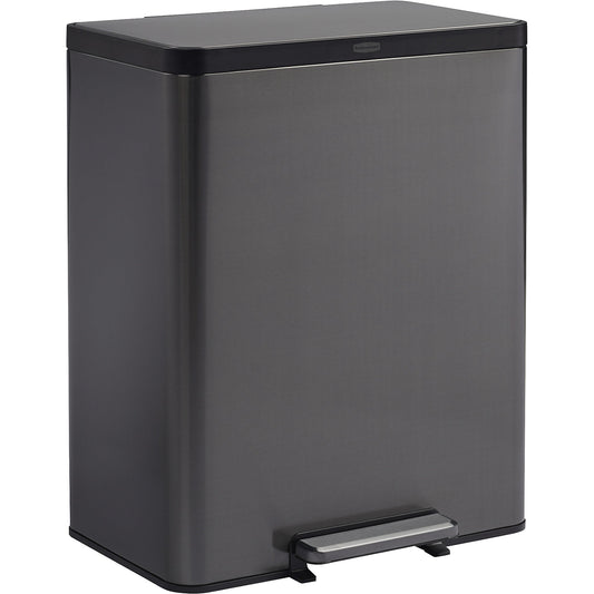 Elite Dual Stream pedal bin, capacity 36 / 24 l, height 727 mm, stainless steel.