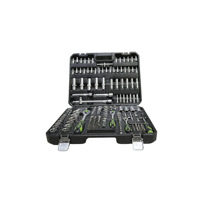 1/4'' + 3/8'' + 1/2'' socket set Competition, 191 parts, chrome-plated.