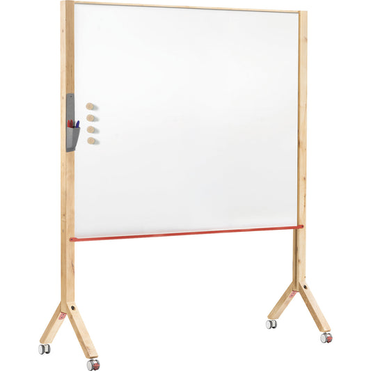 MAULWOOD mobile presentation board, WxH 1200 x 1800 mm, steel.