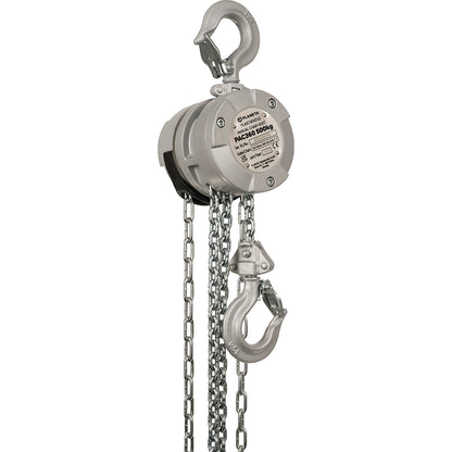Mini aluminium block and tackle, max. load 500 kg, lifting 3 m.