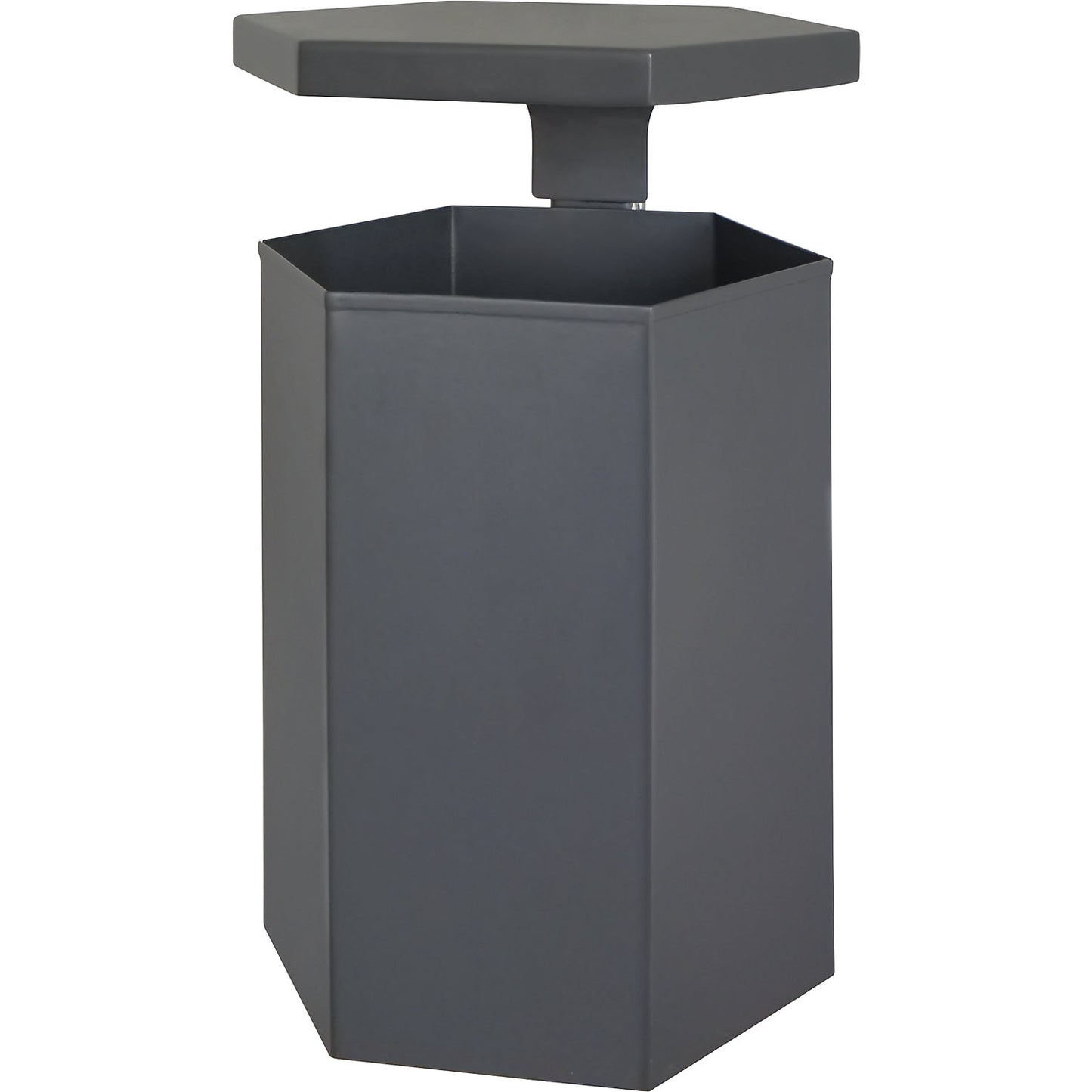 Outdoor waste collector, capacity 52 l, with roof.