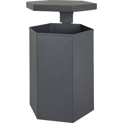Outdoor waste collector, capacity 52 l, with roof.