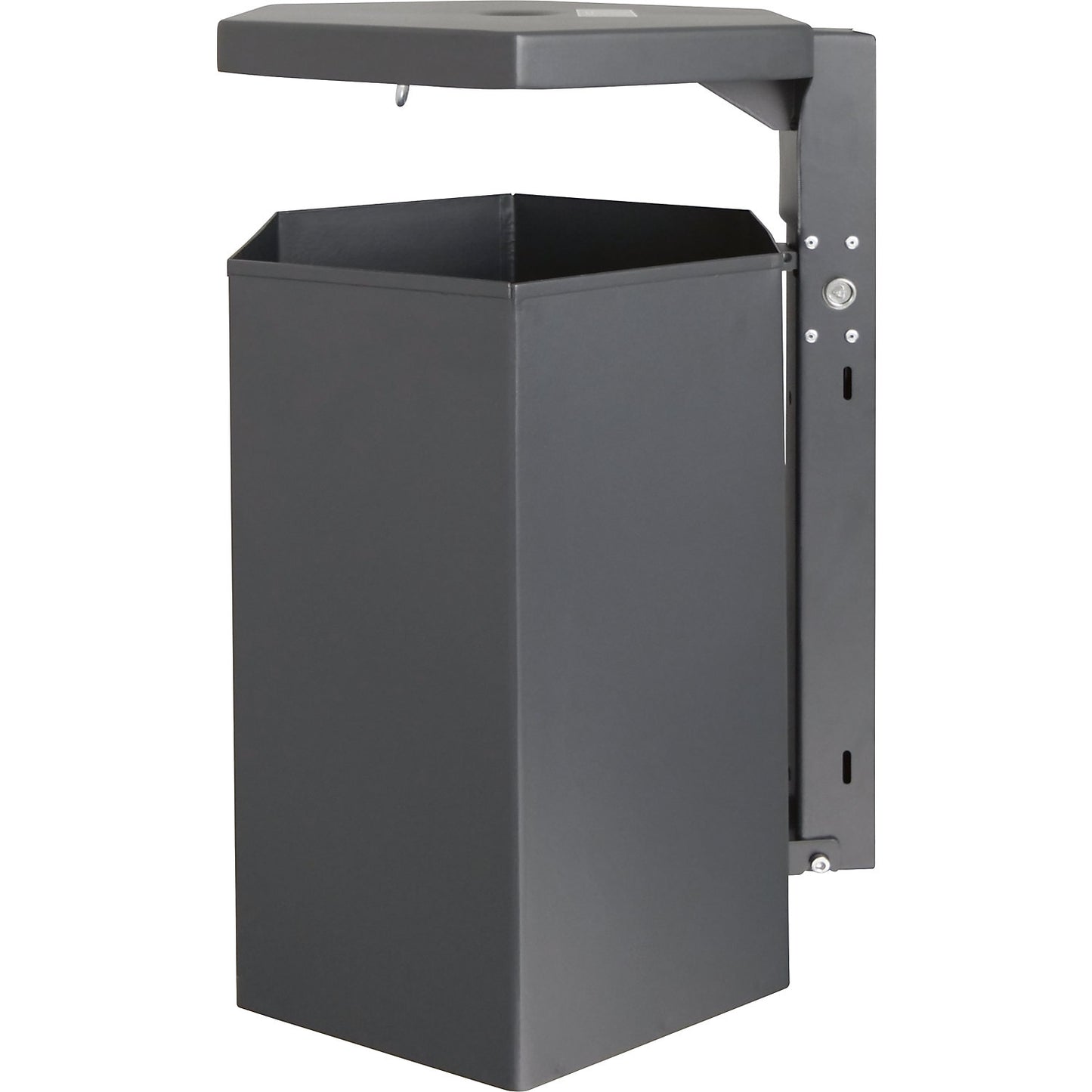 Outdoor waste collector, capacity 52 l, with hood incl. ashtray.
