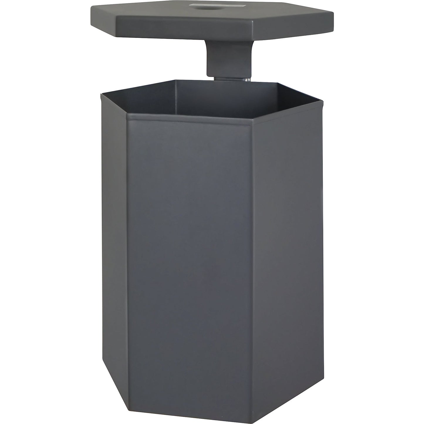 Outdoor waste collector, capacity 52 l, with hood incl. ashtray.