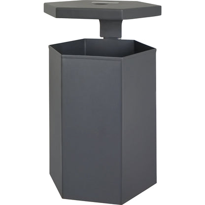 Outdoor waste collector, capacity 52 l, with hood incl. ashtray.