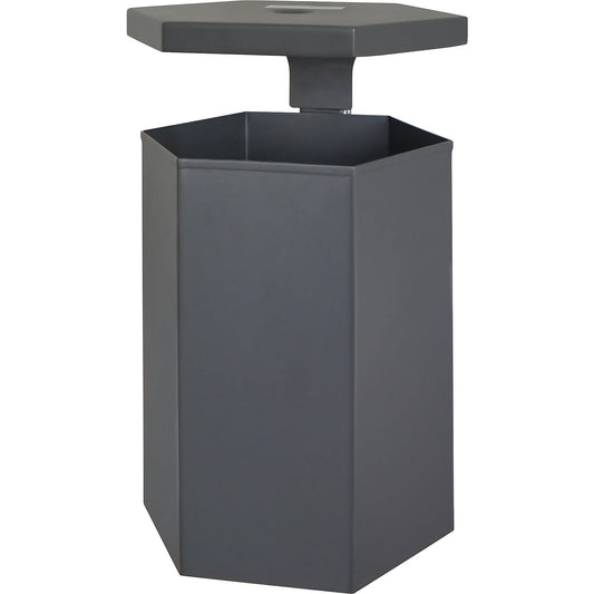 Outdoor waste collector, capacity 52 l, with hood incl. ashtray.