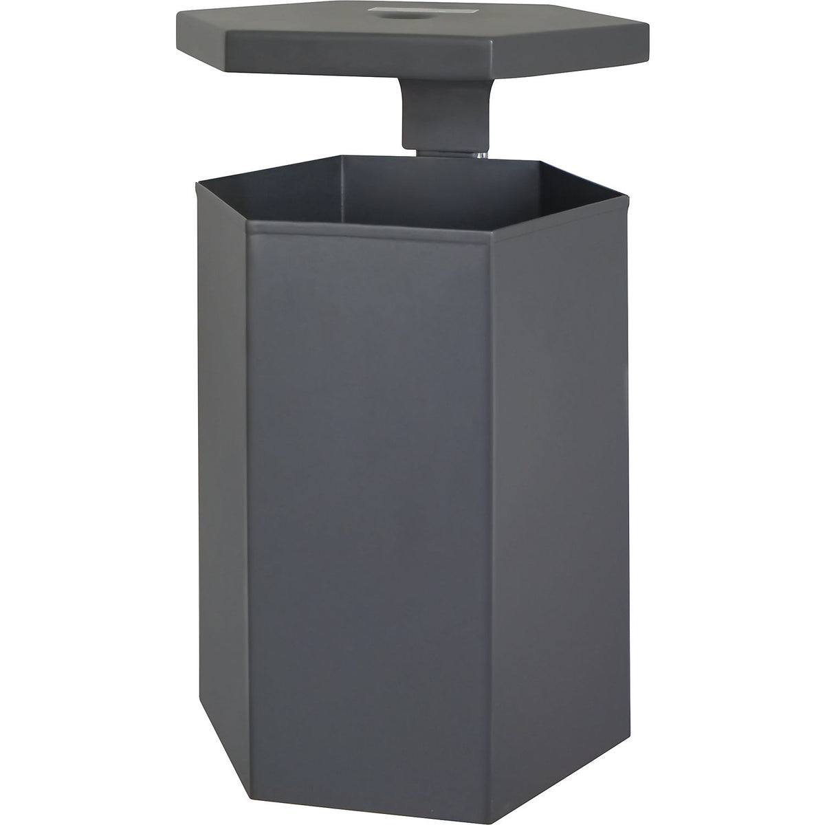Outdoor waste collector, capacity 52 l, with hood incl. ashtray.