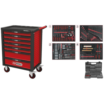 RACINGline workshop trolley, with 515 premium tools, 7 drawers.