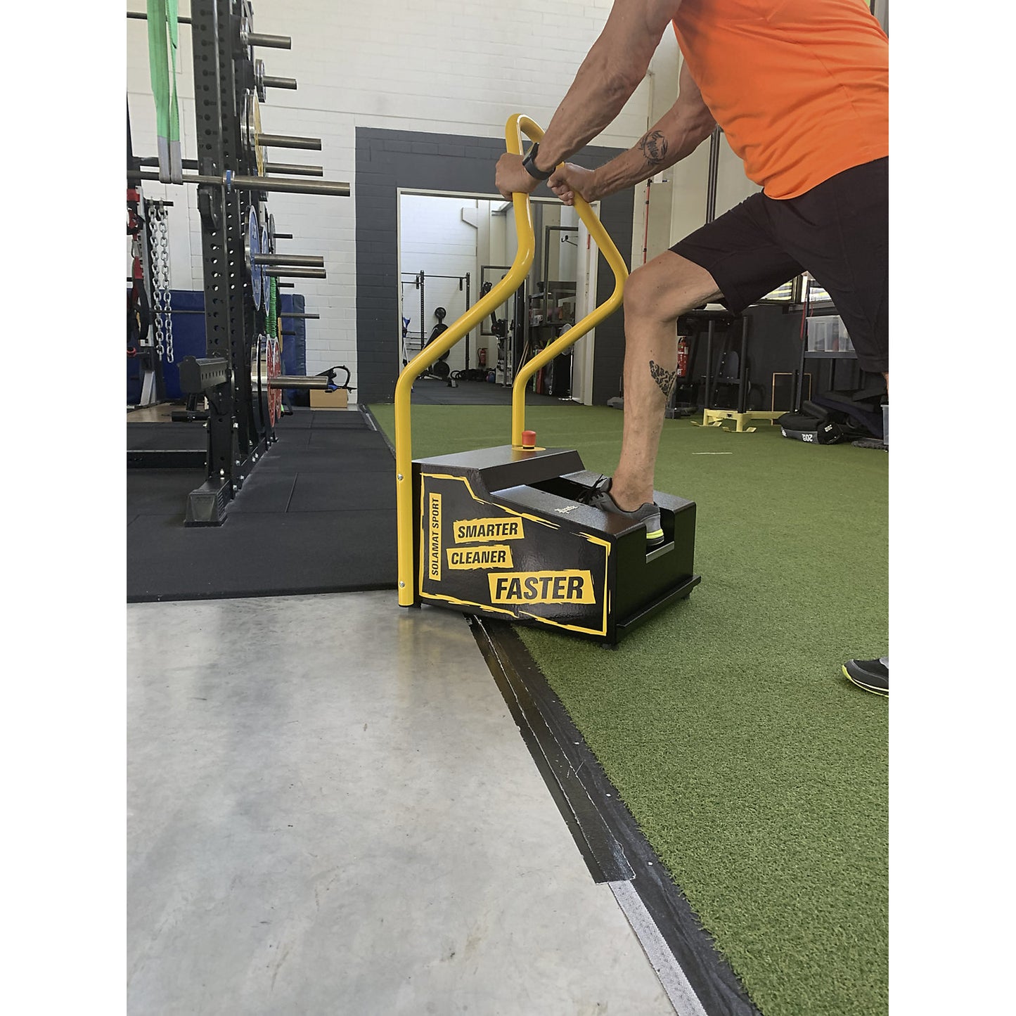 SOLAMAT 90 dry sole cleaning machine, length 560 mm, special model, black/yellow.
