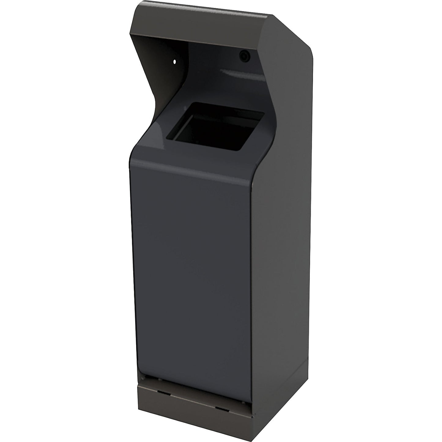 Outdoor waste bin, capacity 70 l, iron glimmer/grey aluminium.